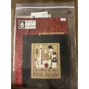 Heart In Hand Perfect Snowman Cross Stitch Kit New